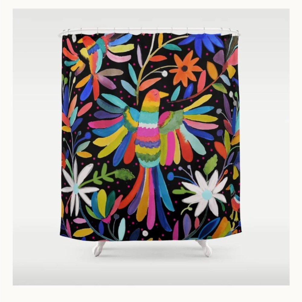 Society 6 Pájaros Otomí Shower Curtain